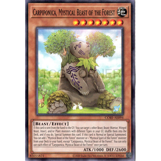 [ Bài Yugioh Chính Hãng ] CORI-AE094 Carpiponica, Mystical Beast of the Forest - Common