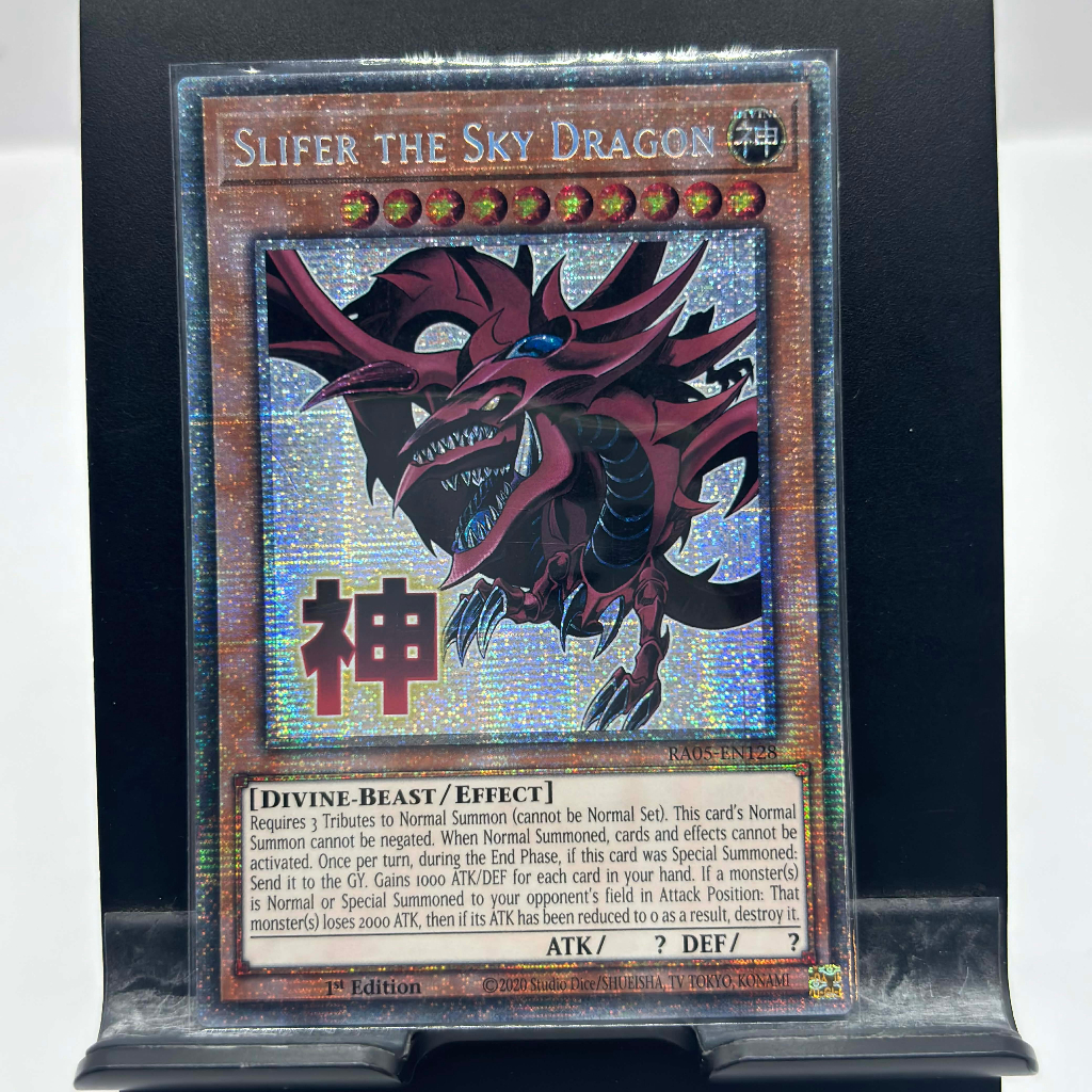 [ Bài Yugioh Chính Hãng ] Slifer the Sky Dragon (Stamp Edition) - RA05-EN128 - Starlight Rare