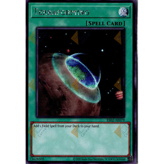 [ Bài Yugioh Chính Hãng ] ES02-AE079 Terraforming - Secret Rare