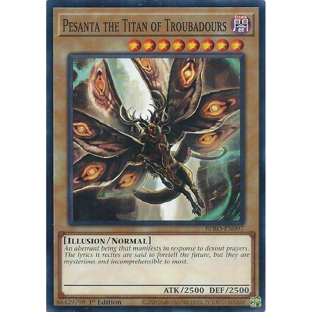 [ Bài Yugioh Chính Hãng ]  Pesanta the Titan of Troubadours - BPRO-EN097 - Common 1st Edition