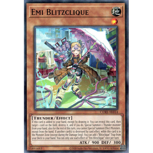 [ Bài Yugioh Chính Hãng ] CORI-AE014 Emi Blitzclique - Common