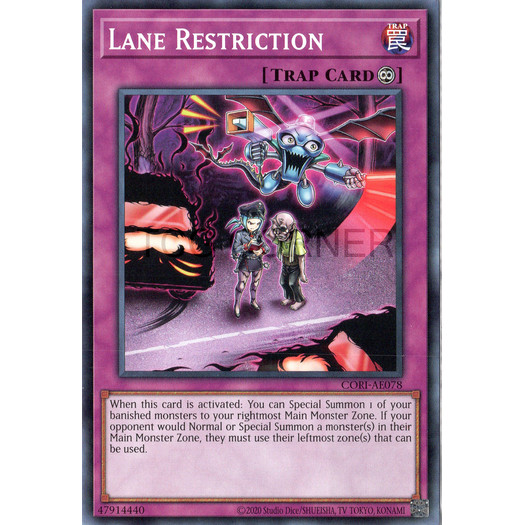 [ Bài Yugioh Chính Hãng ] CORI-AE078 Lane Restriction - Common