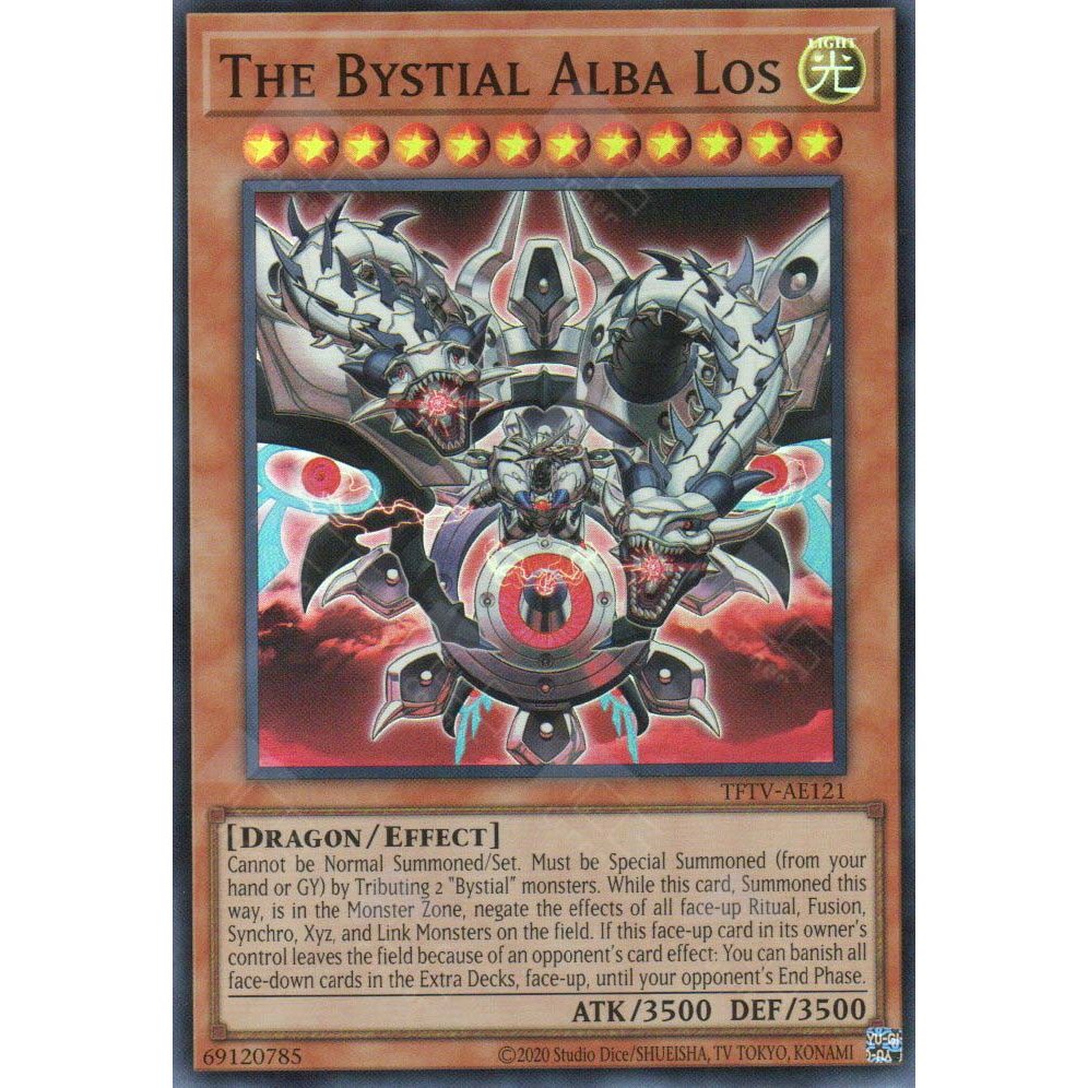 [ Bài Yugioh Chính Hãng ] TFTV-AE121 The Bystial Alba Los - Super Rare