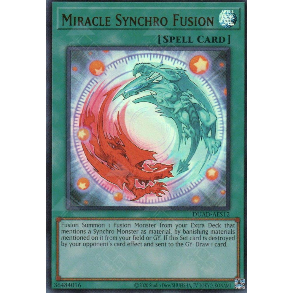 [ Bài Yugioh Chính Hãng ] DUAD-AES12 Miracle Synchro Fusion - Ultra Rare