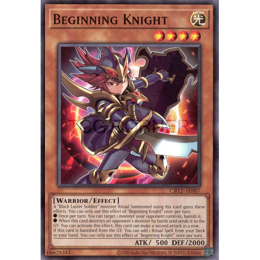 [ Bài Yugioh Chính Hãng ] CR12-AE007 Beginning Knight - Common