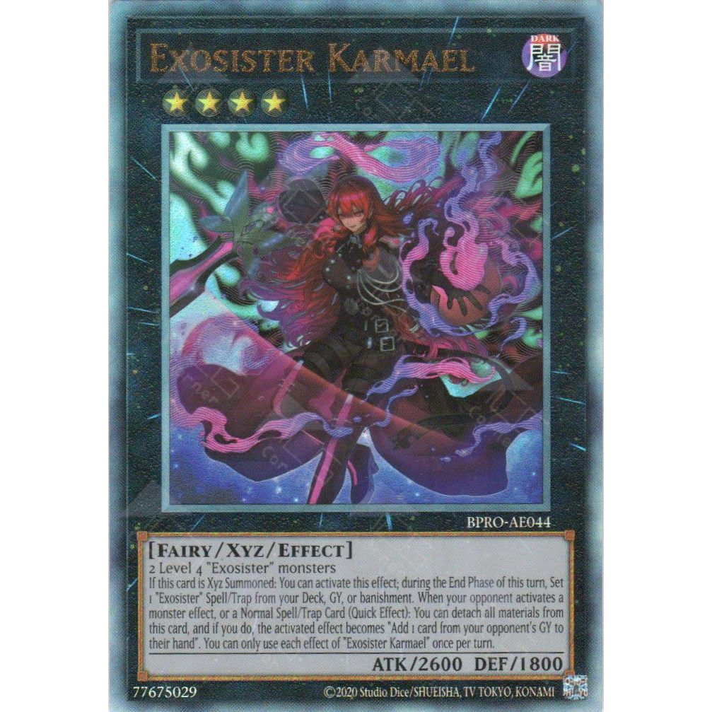 [ Bài Yugioh Chính Hãng ] BPRO-AE044 Exosister Karmael - Ultimate Rare