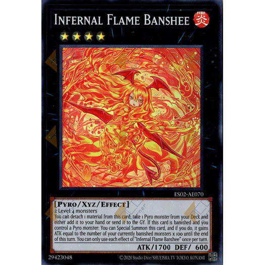 [ Bài Yugioh Chính Hãng ] ES02-AE070 Infernal Flame Banshee - Super Rare