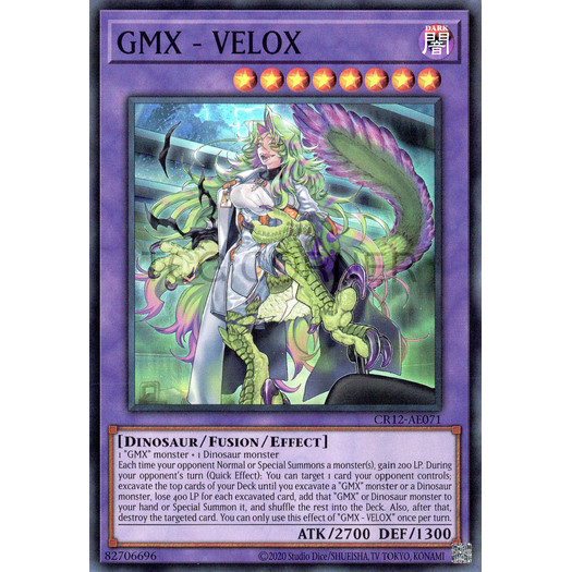 [ Bài Yugioh Chính Hãng ] CR12-AE071 GMX - VELOX - Super Rare