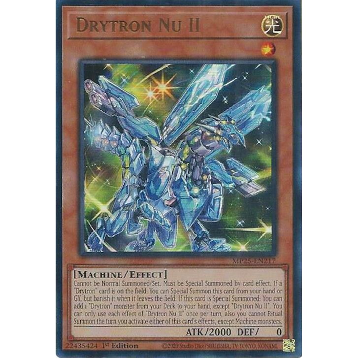 [ Bài Yugioh Chính Hãng ] Drytron Nu II - MP25-EN217 - Ultra Rare 1st Edition