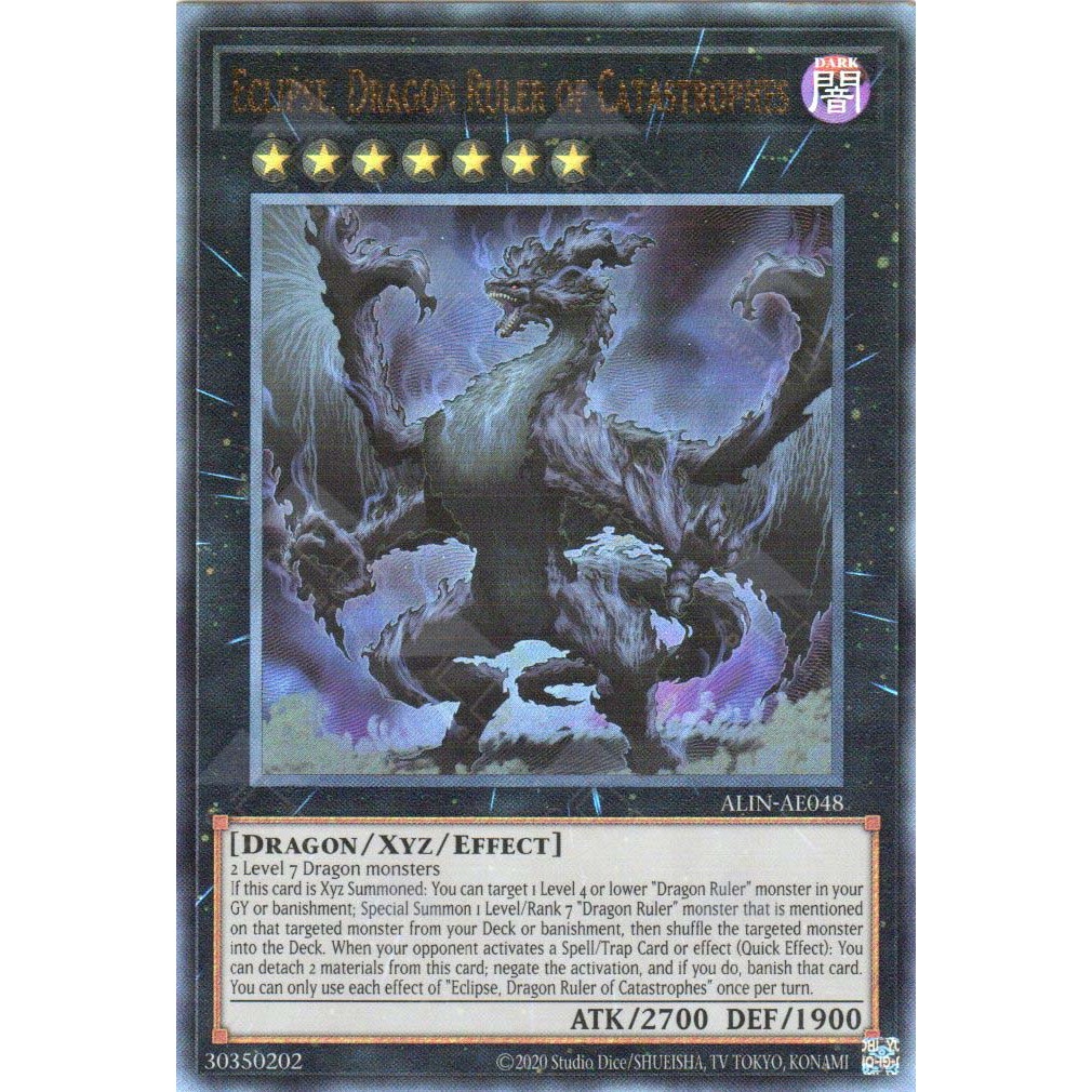 [ Bài Yugioh Chính Hãng ] ALIN-AE048 Eclipse, Dragon Ruler of Catastrophes (UL)