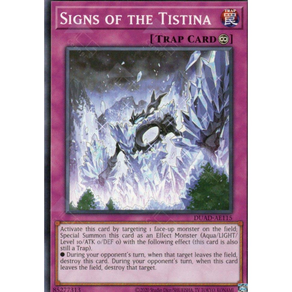 [ Bài Yugioh Chính Hãng ] DUAD-AE115 Signs of the Tistina - Common