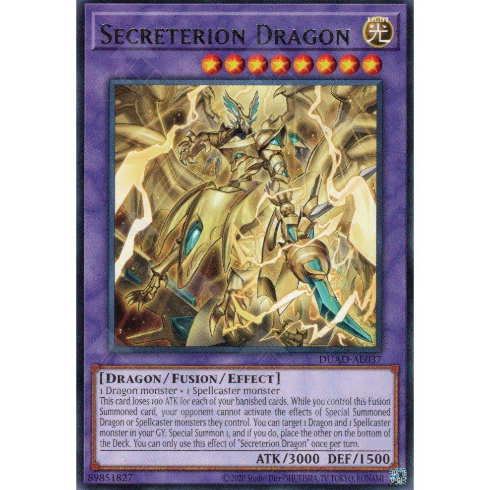 [ Bài Yugioh Chính Hãng ] DUAD-AE037 Secreterion Dragon - Rare