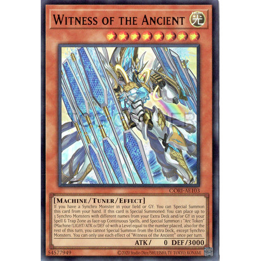 [ Bài Yugioh Chính Hãng ] CORI-AE103 Witness of the Ancient - Ultra Rare