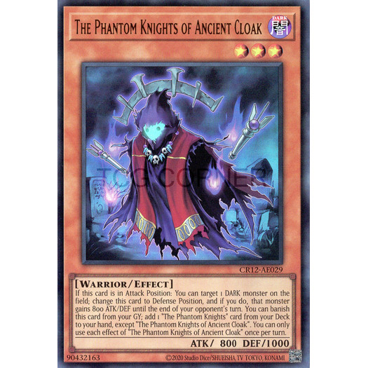 [ Bài Yugioh Chính Hãng ] CR12-AE029/CR12-AES09 The Phantom Knights of Ancient Cloak - Ultra Rare