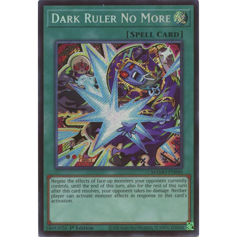 [ Bài Yugioh Chính Hãng ] Dark Ruler No More (Chibi Art) - MAMO-EN040 - Secret Rare