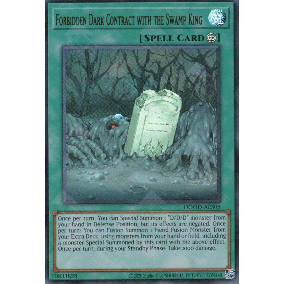 [ Bài Yugioh Chính Hãng ] DOOD-AES08 Forbidden Dark Contract with the Swamp King (U