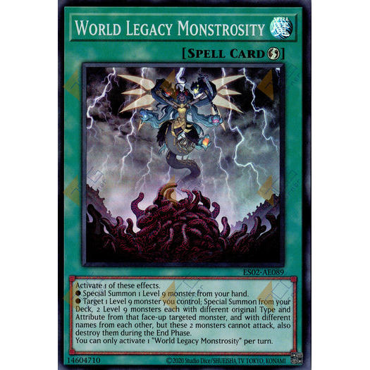 [ Bài Yugioh Chính Hãng ] ES02-AE089 World Legacy Monstrosity - Super Rare