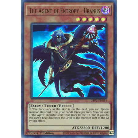 [ Bài Yugioh Chính Hãng ] The Agent of Entropy - Uranus - GFP2-EN054 - Ultra Rare 1st Edition