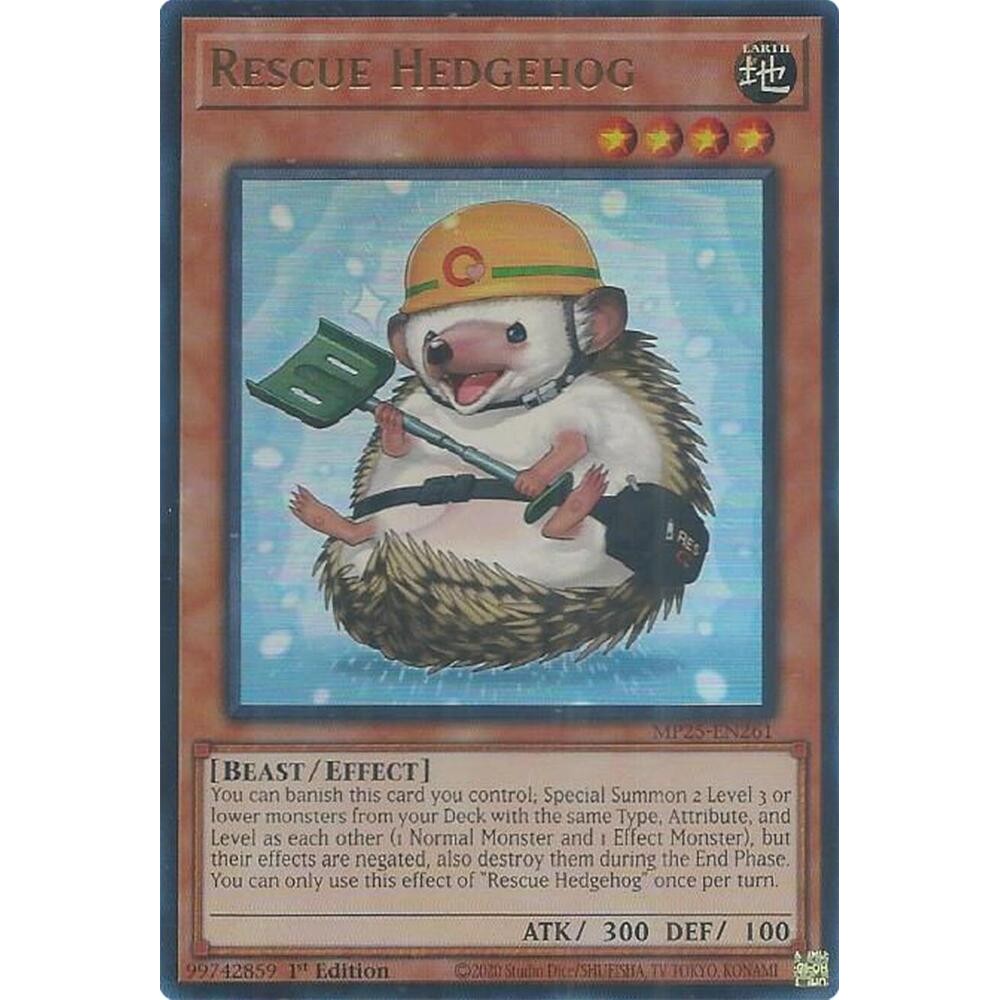 [ Bài Yugioh Chính Hãng ] Rescue Hedgehog - MP25-EN261 - Ultra Rare 1st Edition