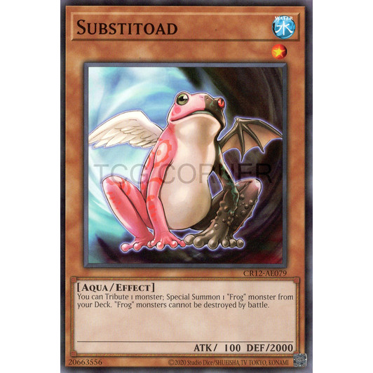 [ Bài Yugioh Chính Hãng ] CR12-AE079 Substitoad - Common