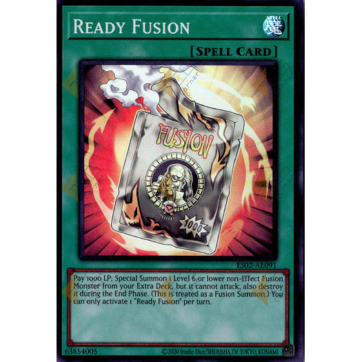 [ Bài Yugioh Chính Hãng ] ES02-AE091 Ready Fusion - Super Rare