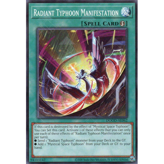 [ Bài Yugioh Chính Hãng ] DOOD-AE062 Radiant Typhoon Manifestation - Common