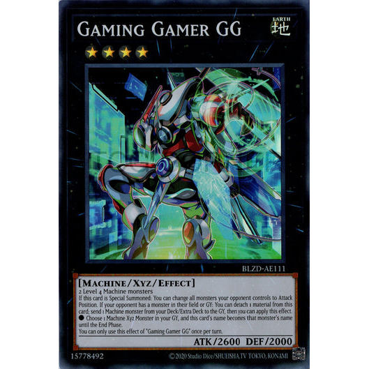[ Bài Yugioh Chính Hãng ] BLZD-AE111 Gaming Gamer GG - Super Rare