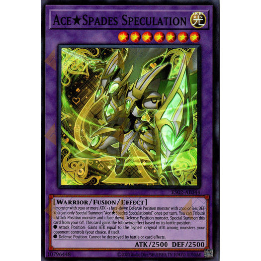[ Bài Yugioh Chính Hãng ] ES02-AE044 AceSpades Speculation - Super Rare