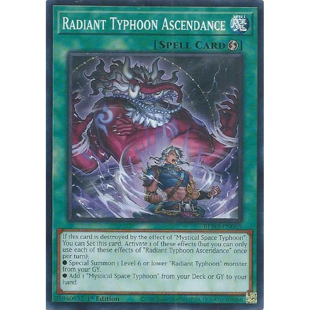 [ Bài Yugioh Chính Hãng ]  Radiant Typhoon Ascendance - BPRO-EN065 - Common 1st Edition