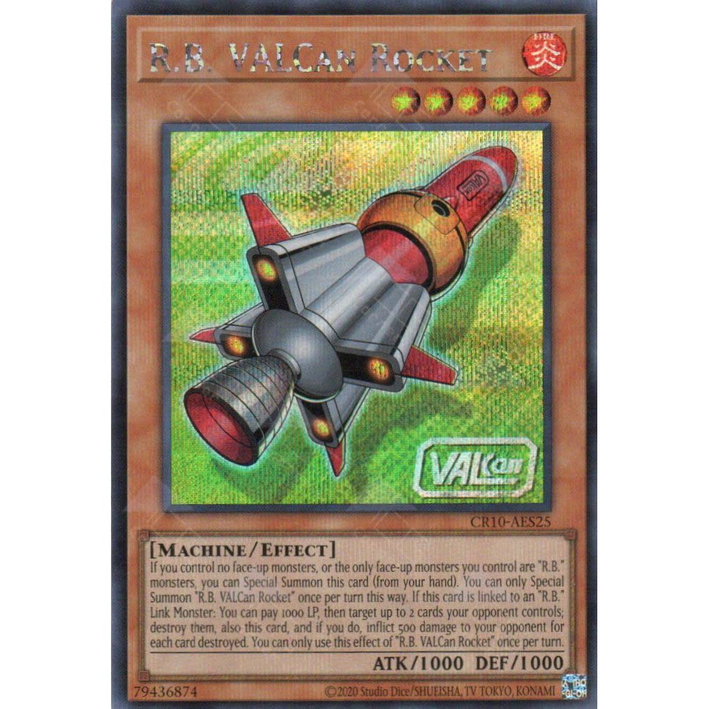 [ Bài Yugioh Chính Hãng ] CR10-AES25 R.B. VALCan Rocket (SER)
