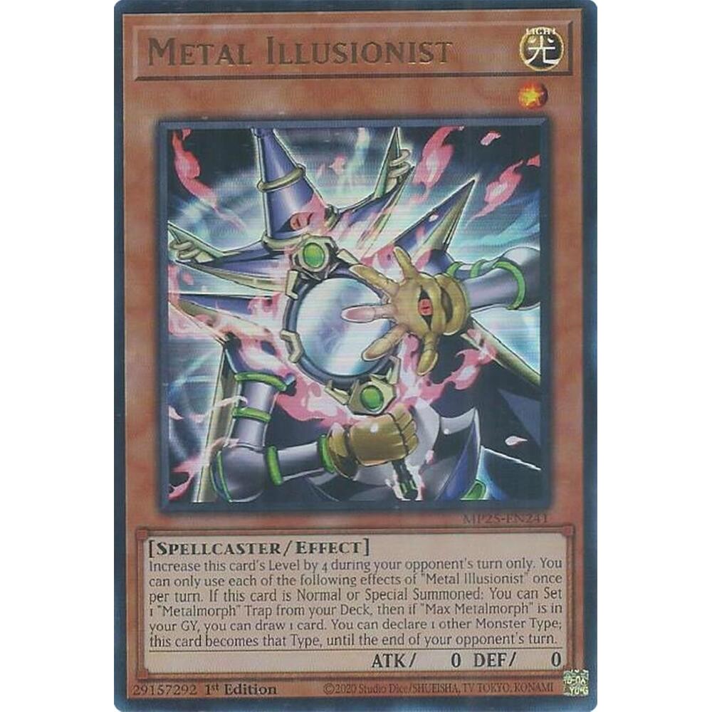 [ Bài Yugioh Chính Hãng ] Metal Illusionist - MP25-EN241 - Ultra Rare 1st Edition