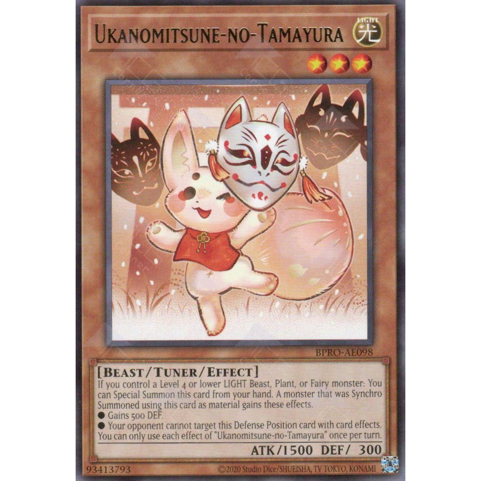[ Bài Yugioh Chính Hãng ] BPRO-AE098 Ukanomitsune-no-Tamayura - Rare