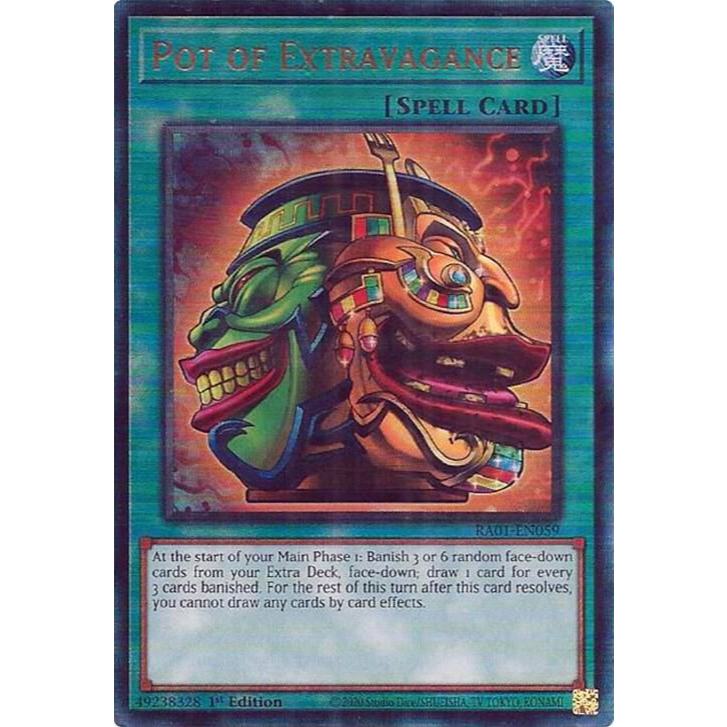 [ Bài Yugioh Chính Hãng ] Pot of Extravagance - RA01-EN059 - Ultimate Rare 1st Edition