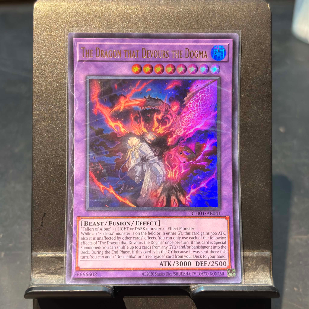 [ Bài Yugioh Chính Hãng ] The Dragon that Devours the Dogma - CH01-AE041 - Ultra Rare