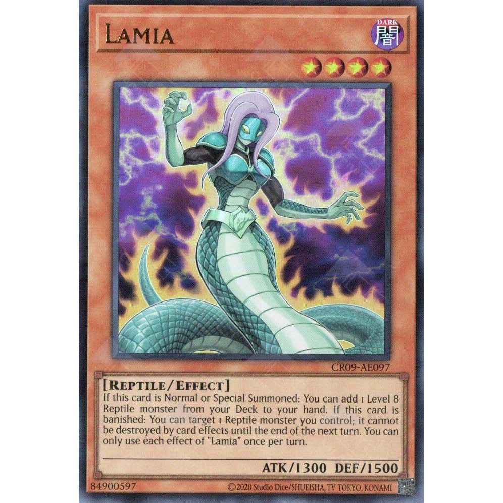 [ Bài Yugioh Chính Hãng ] CR09-AE097/S35 Lamia - Ultra Rare