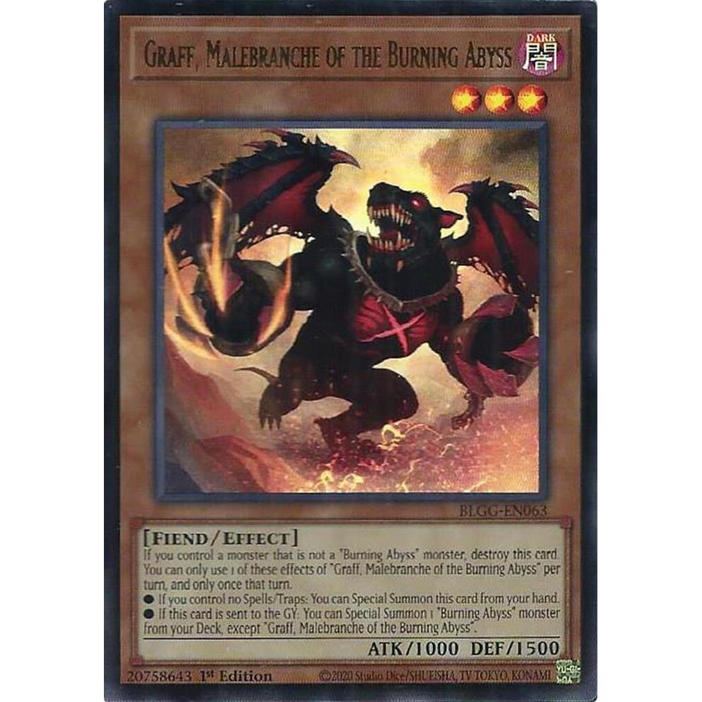 [ Bài Yugioh Chính Hãng ] Graff, Malebranche of the Burning Abyss - BLGG-EN063 - Ultra Rare