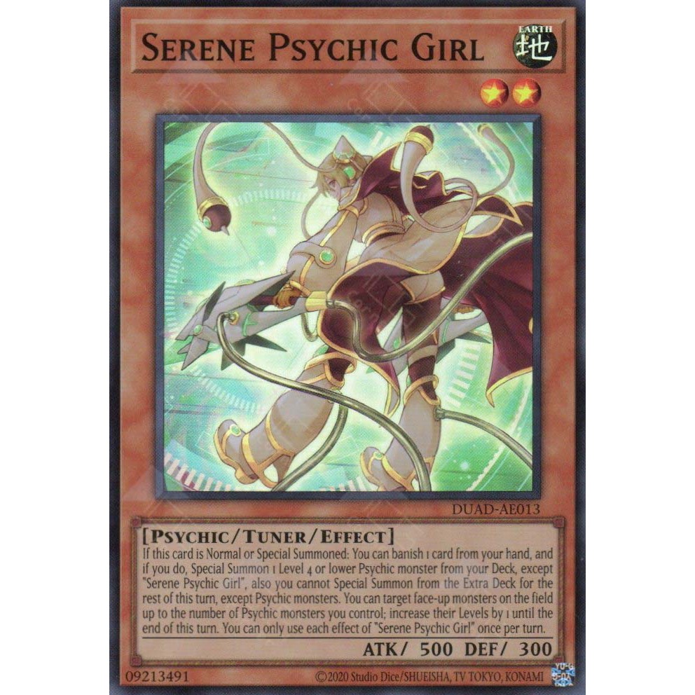 [ Bài Yugioh Chính Hãng ] DUAD-AE013 Serene Psychic Girl - Super Rare