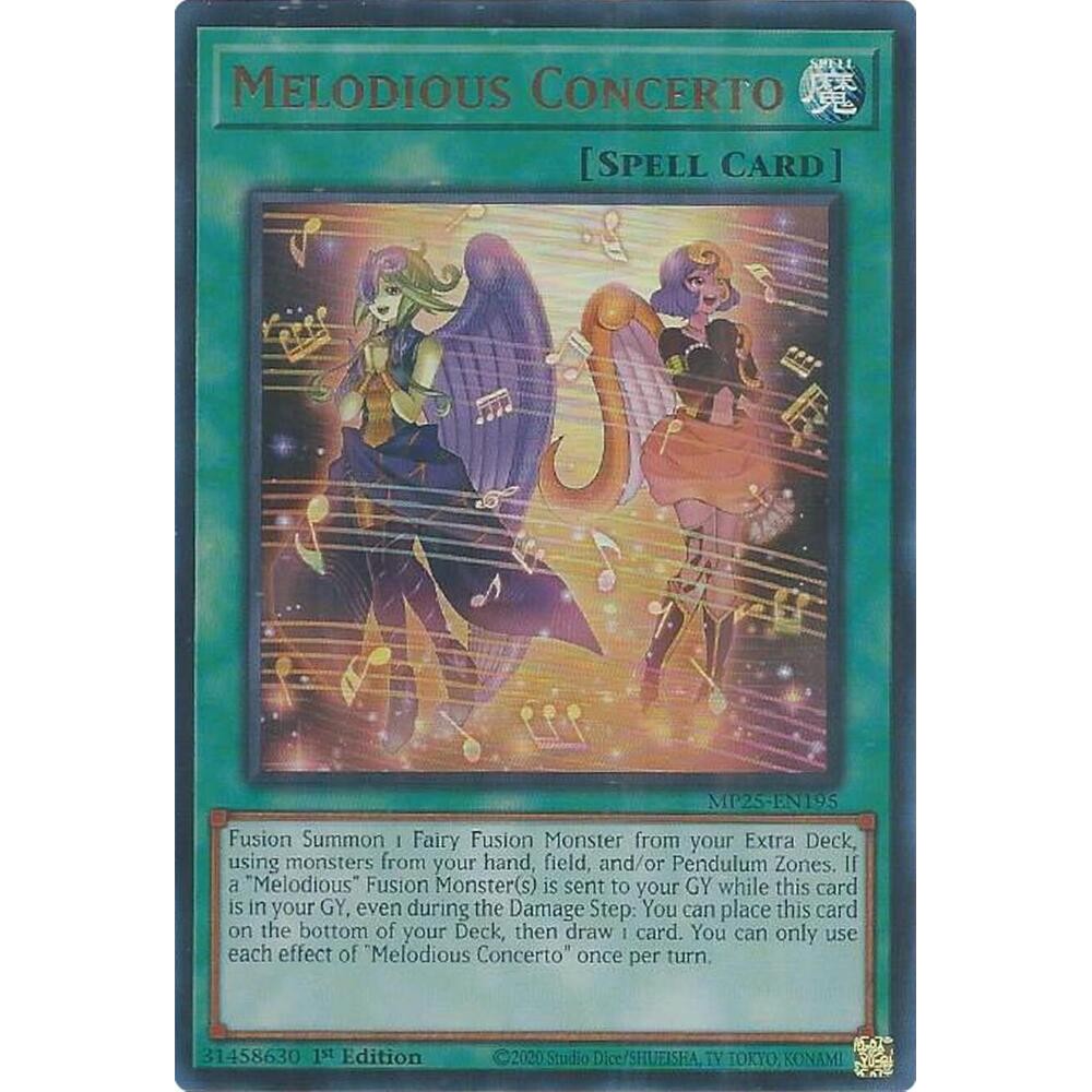 [ Bài Yugioh Chính Hãng ] Melodious Concerto - MP25-EN195 - Ultra Rare 1st Edition
