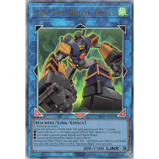 [ Bài Yugioh Chính Hãng ] CR10-AE079 R.B. The Brute Blues - Ultimate Rare