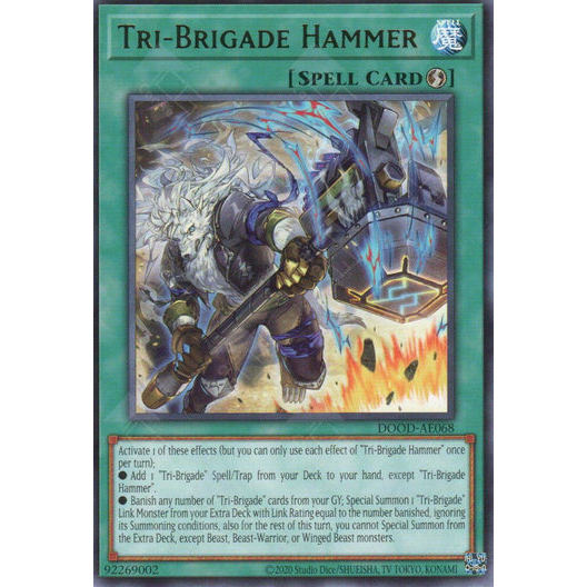 [ Bài Yugioh Chính Hãng ] DOOD-AE068 Tri-Brigade Hammer - Rare