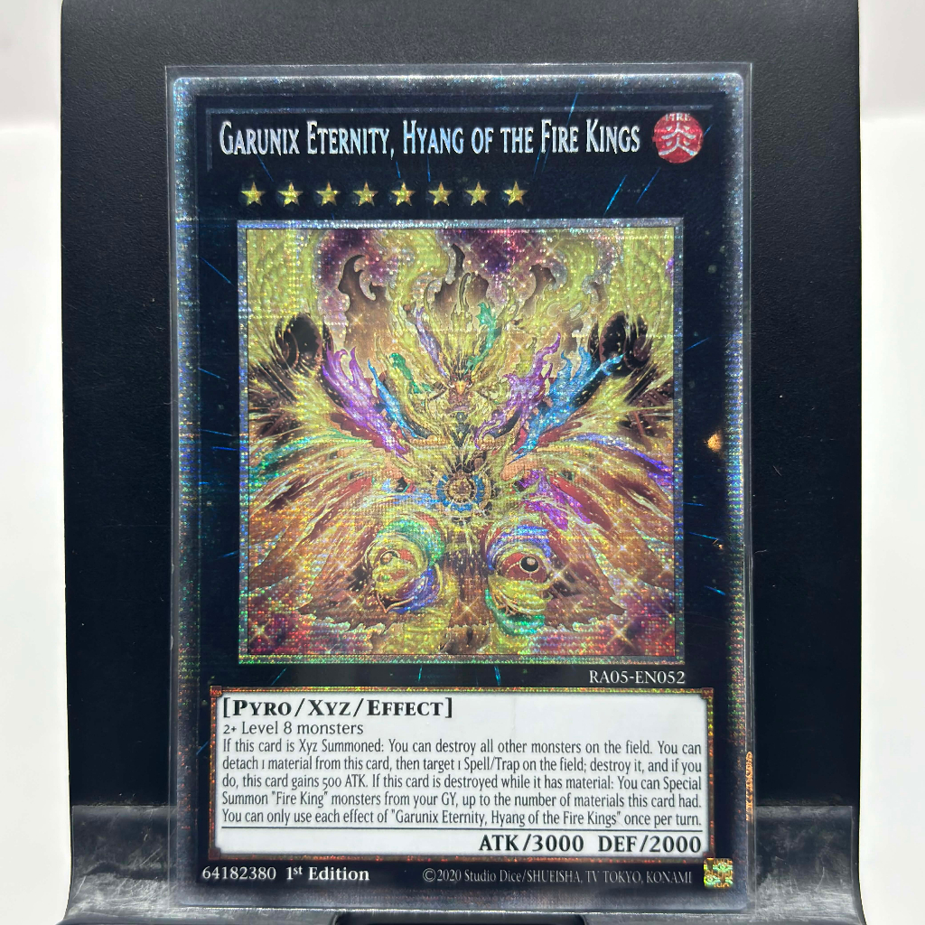 [ Bài Yugioh Chính Hãng ] Garunix Eternity, Hyang Of The Fire Kings - RA05-EN052 - Starlight Rare