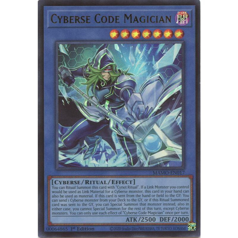 [ Bài Yugioh Chính Hãng ] Cyberse Code Magician - MAMO-EN017-Ultra Rare