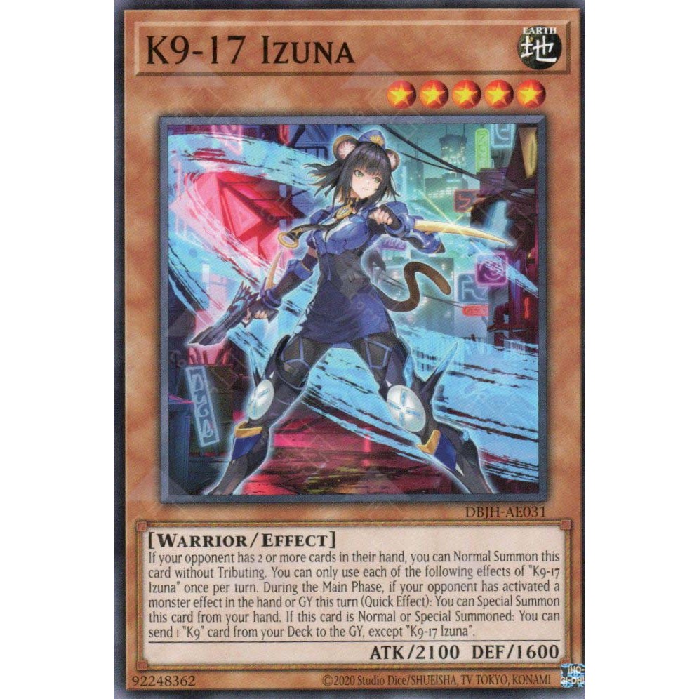 [ Bài Yugioh Chính Hãng ] DBJH-AE031 K9-17 Izuna - Common