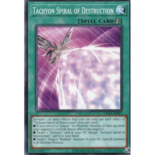 [ Bài Yugioh Chính Hãng ] CR10-AE097 Tachyon Spiral of Destruction - Common