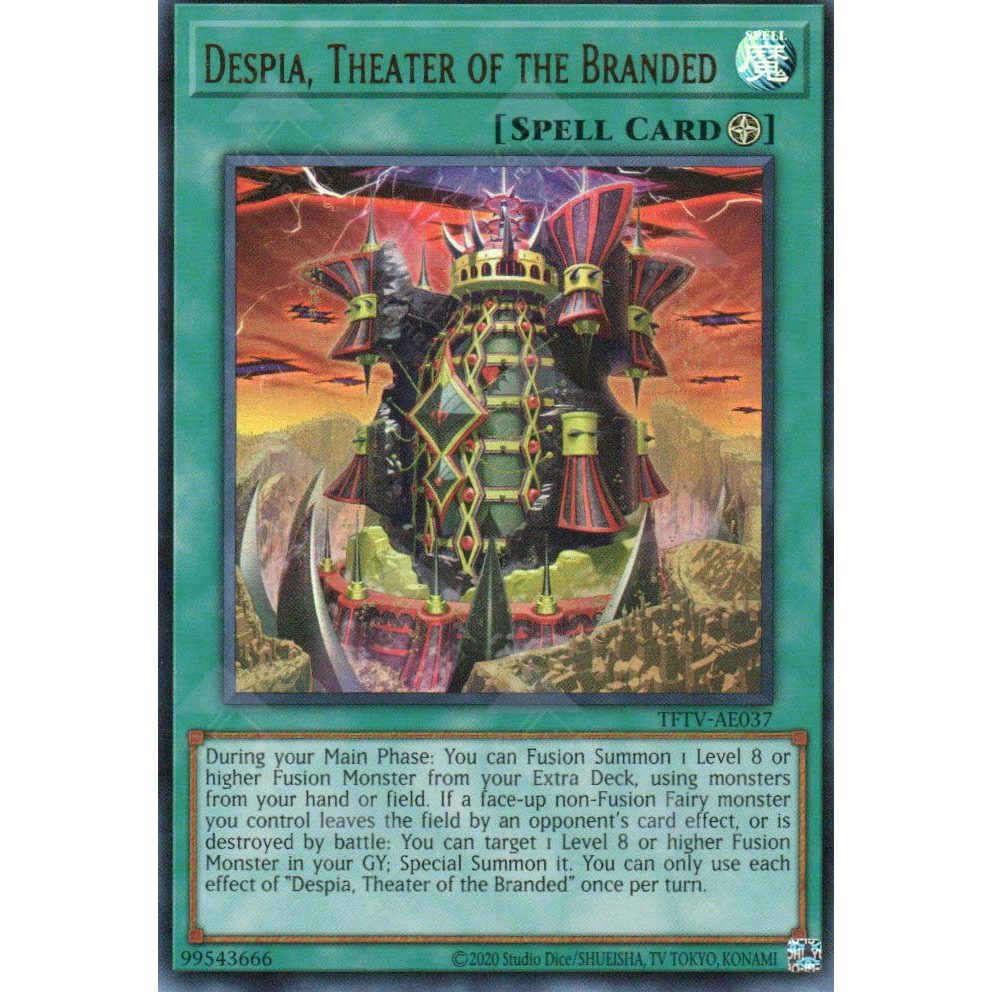 [ Bài Yugioh Chính Hãng ] TFTV-AE037 Despia, Theater of the Branded - Ultra Rare