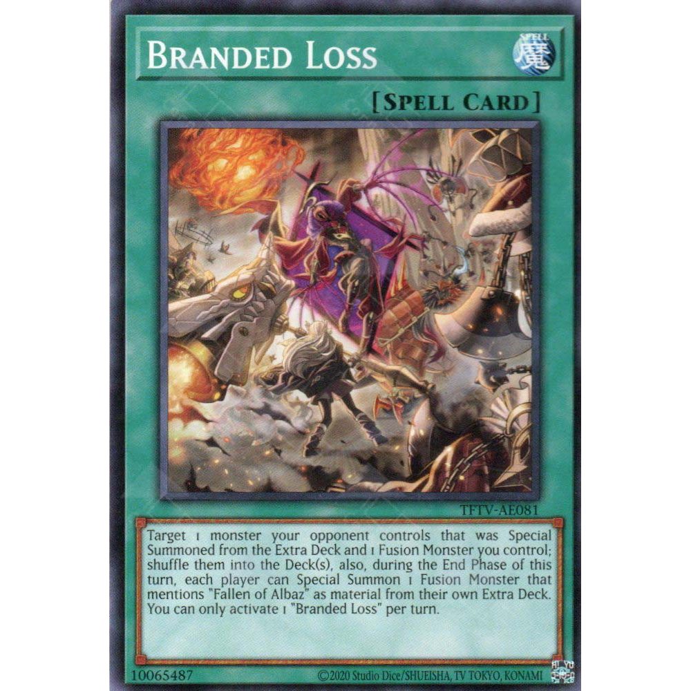 [ Bài Yugioh Chính Hãng ] TFTV-AE081 Branded Loss - Common