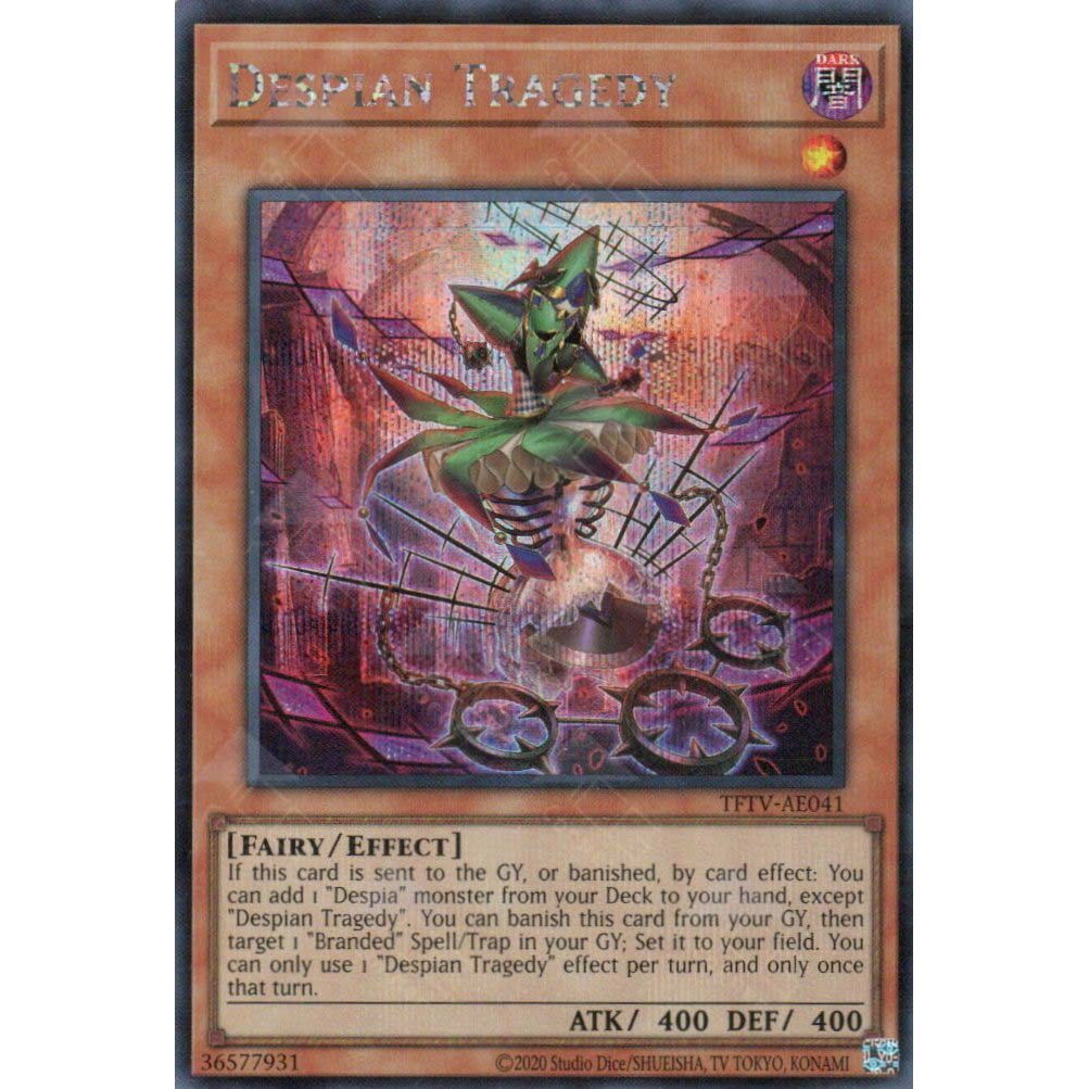 [ Bài Yugioh Chính Hãng ] TFTV-AE041 Despian Tragedy - Secret Rare