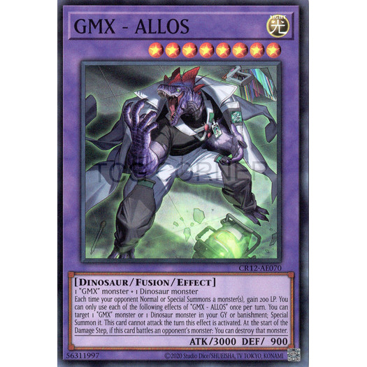 [ Bài Yugioh Chính Hãng ] CR12-AE070 GMX - ALLOS - Super Rare