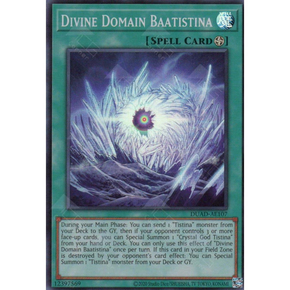 [ Bài Yugioh Chính Hãng ] DUAD-AE107 Divine Domain Baatistina - Super Rare