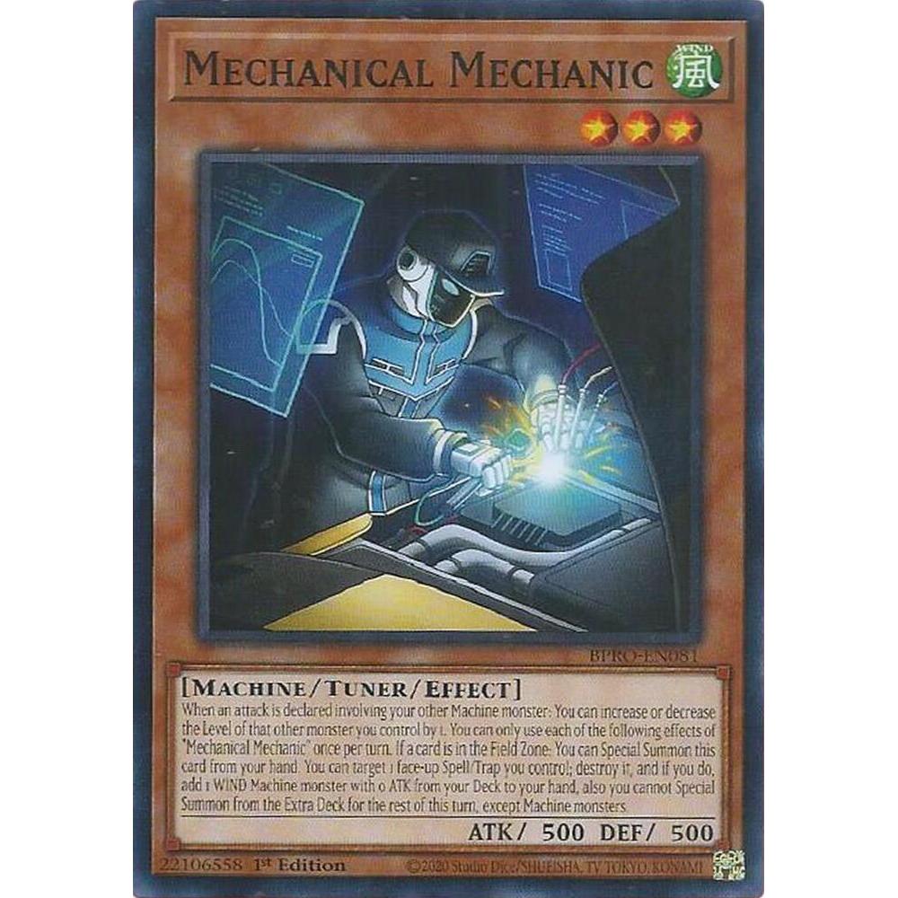 [ Bài Yugioh Chính Hãng ]  Mechanical Mechanic - BPRO-EN081 - Common 1st Edition